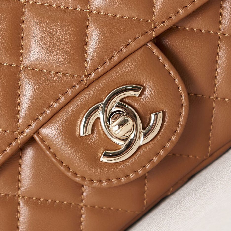 Ch*el mini flap with top handle