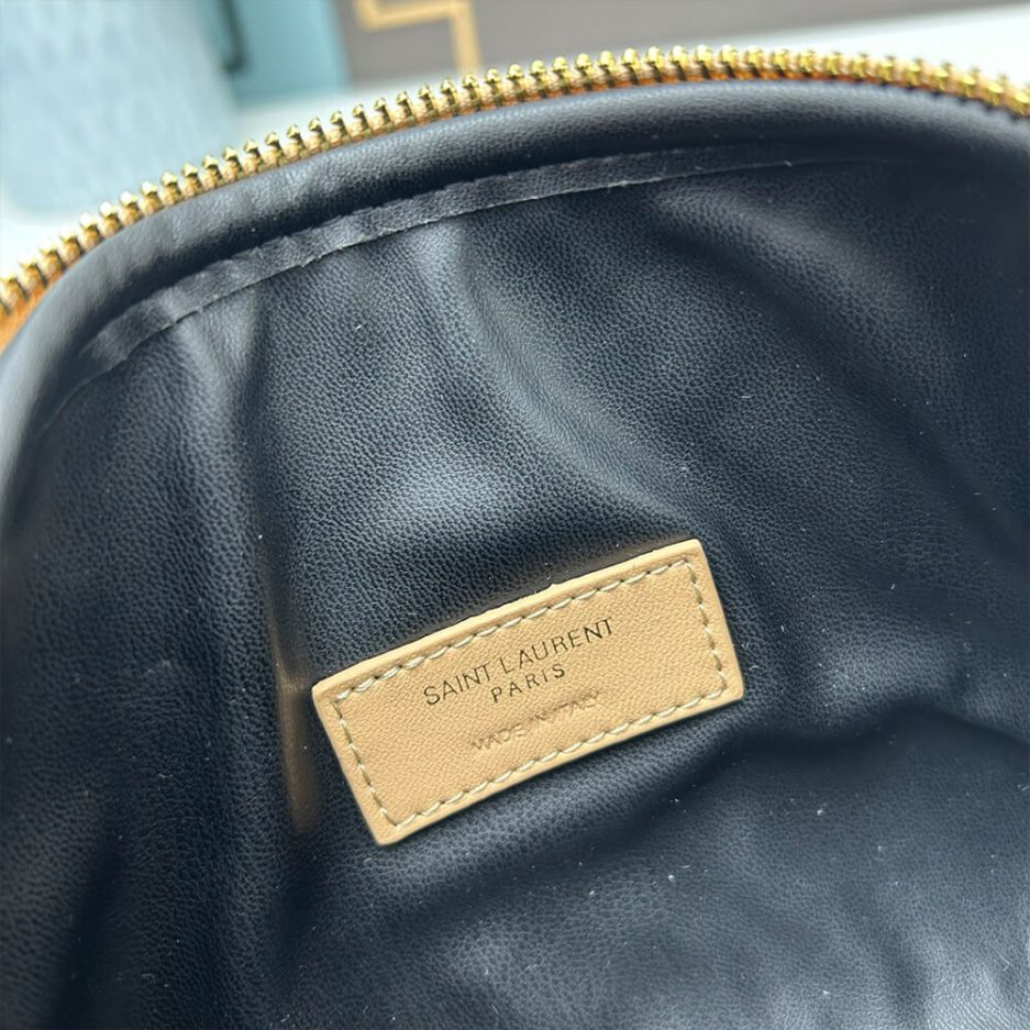 YSL Gaby zipped pouch in quilted lambskin