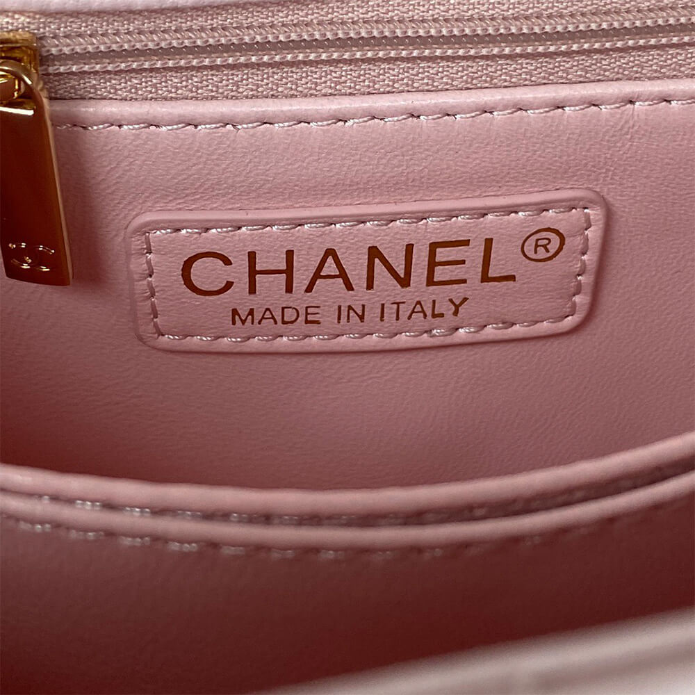 Ch*el coco handle bag small